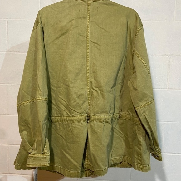 Free People Women's Seize the Day Military Jacket MEDIUM Army Oversized Boho NEW - Picture 8 of 13
